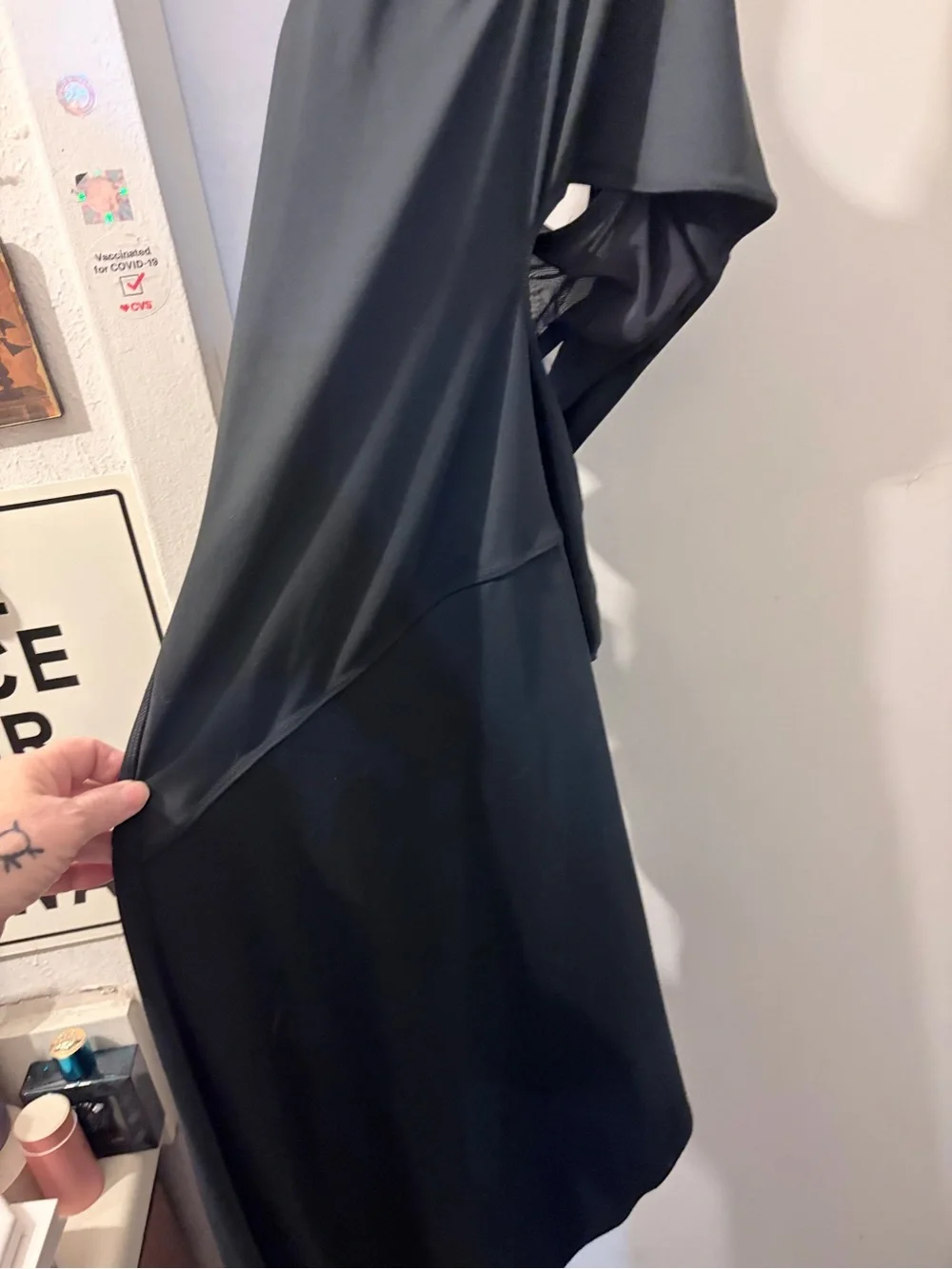 Adidas x Rui Zhou- size XL- black stretch & mesh high/low dress w/cutouts. NWT - Picture 5 of 9